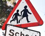 A school street sign