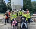 Baytree pupils attend a brick laying event