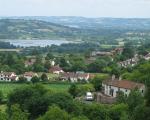 View of countryside at Blagdon Lake