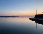 A photo of Marine Lake taken at sunset on a summer's evening