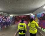 PCSO & Community Response Officers Patrolling Underpass