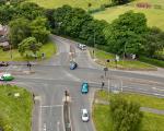 An aerial view of the Churchill crossroads