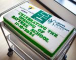 A cake to celebrate the opening of Baytree School