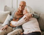 Older people keeping warm