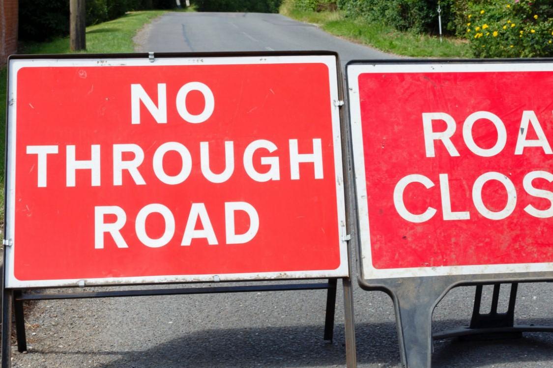 road closed signs