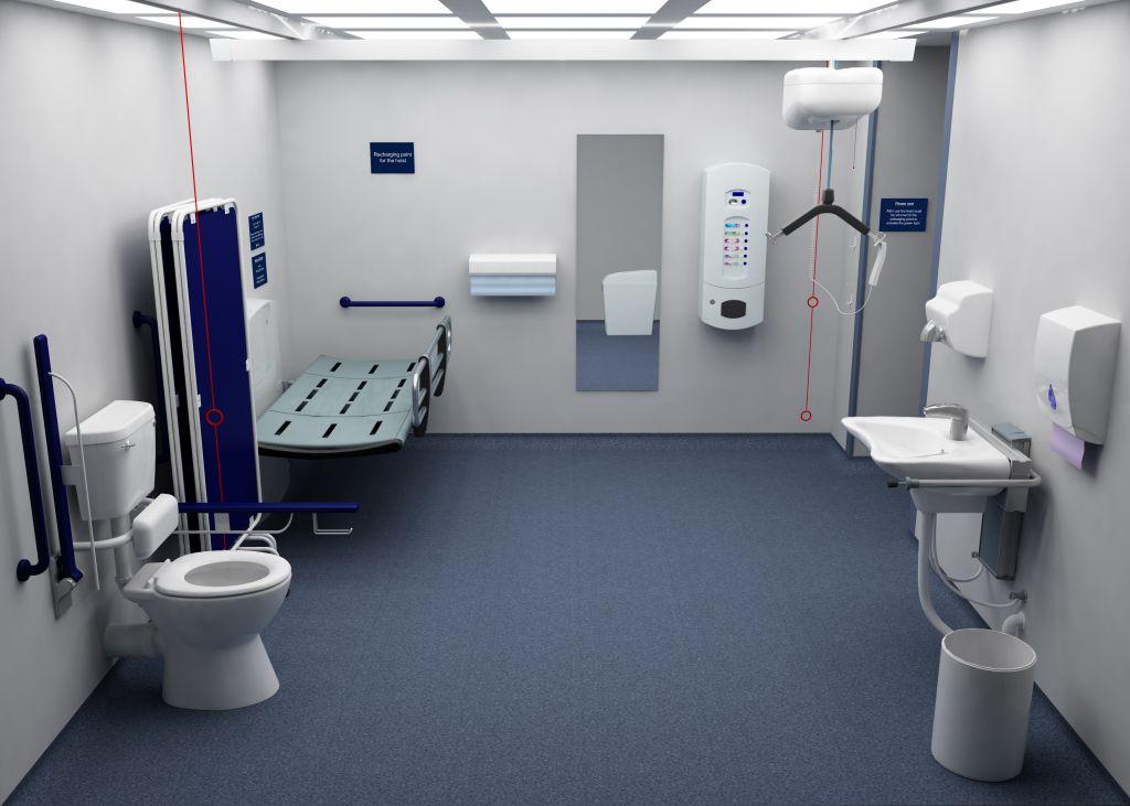 A photo of the inside of a Changing Places accessible toilet