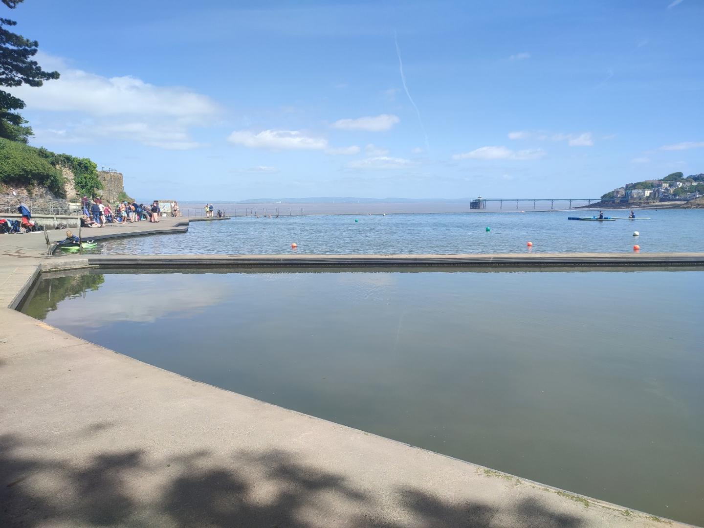 A photo of Clevedon Marine Lake taken in May 2022