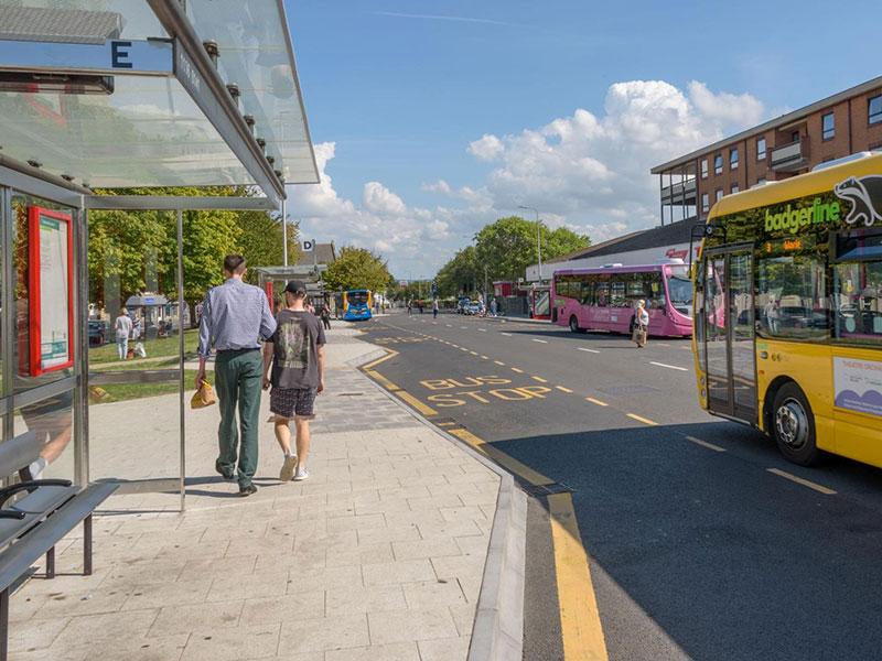 The bus hub in Weston-super-Mare