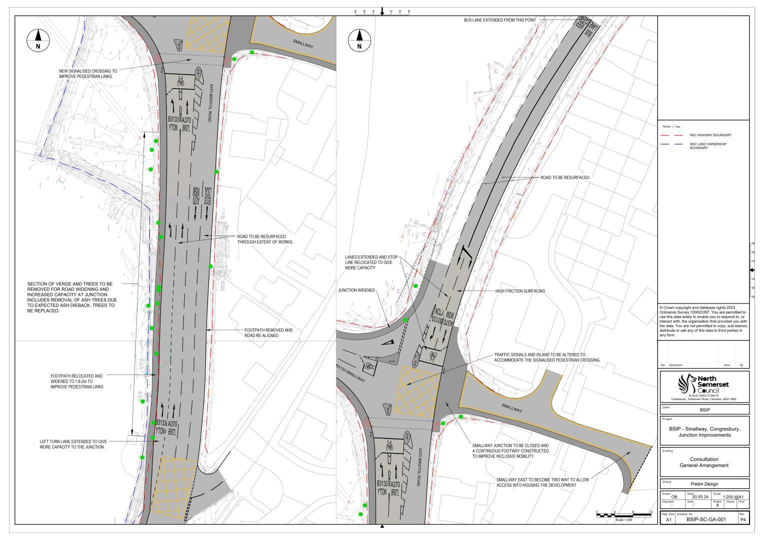 Design for A370 Smallway junction