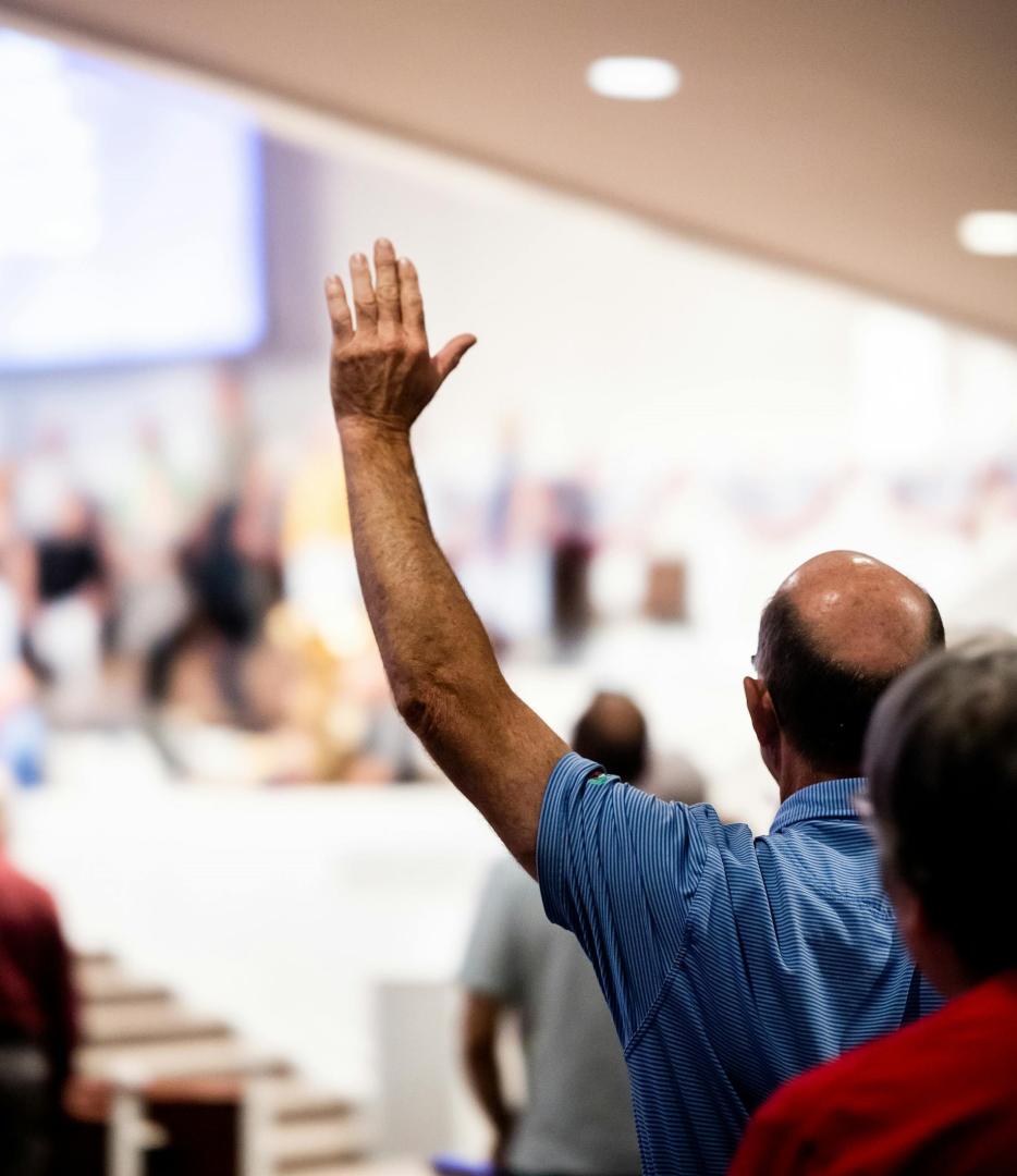 Stock image of a person asking a question