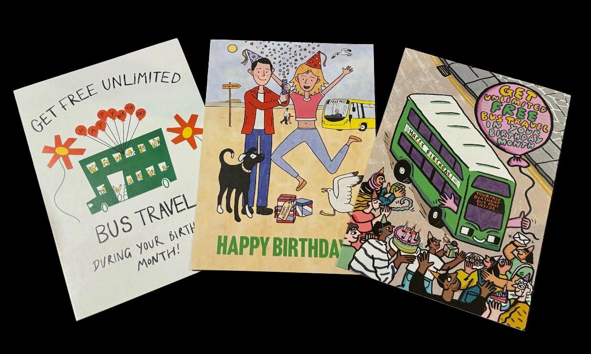 Weston Wallz Birthday Bus cards