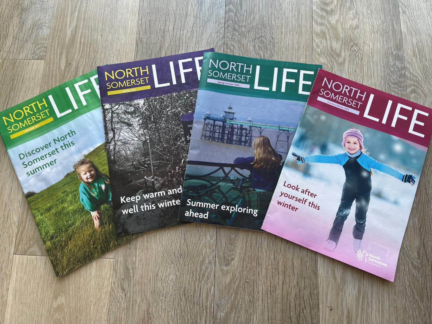 Copies of North Soemrset Life magazine on display